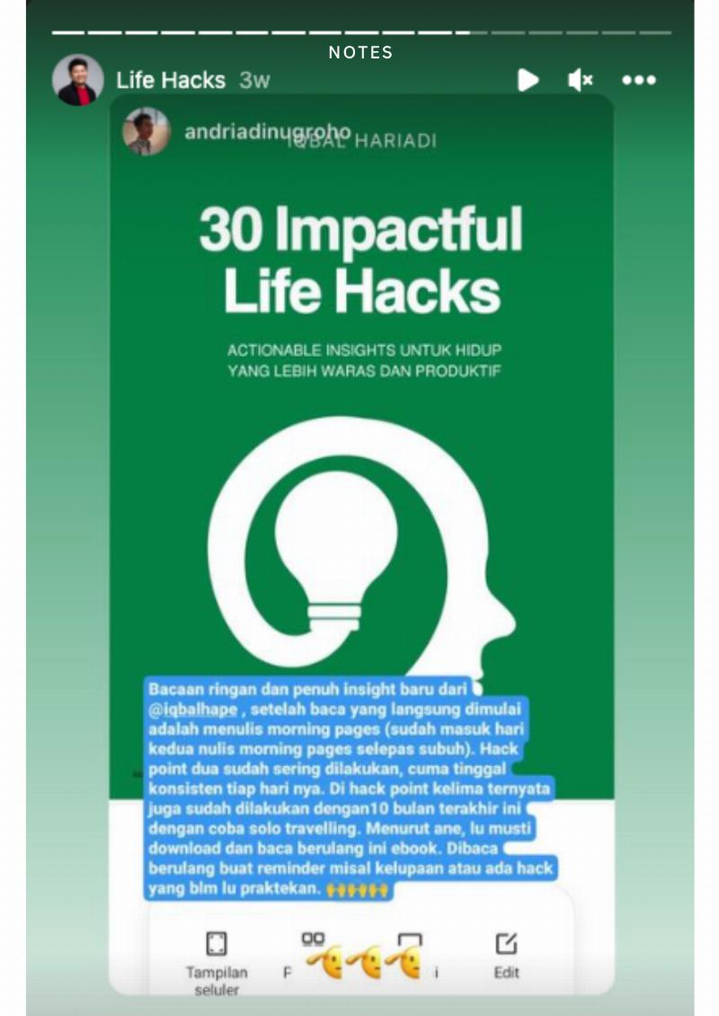 30 Impactful Life Hacks - Iqbal Hariadi (Ebook)