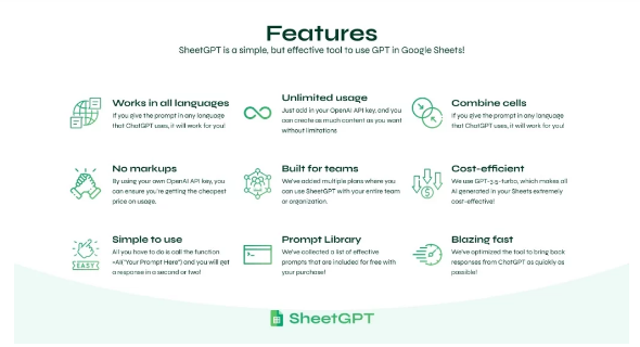 SheetGPT Lifetime Deal : ChatGPT + Google Sheets Integration