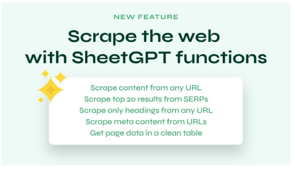 SheetGPT Lifetime Deal : ChatGPT + Google Sheets Integration