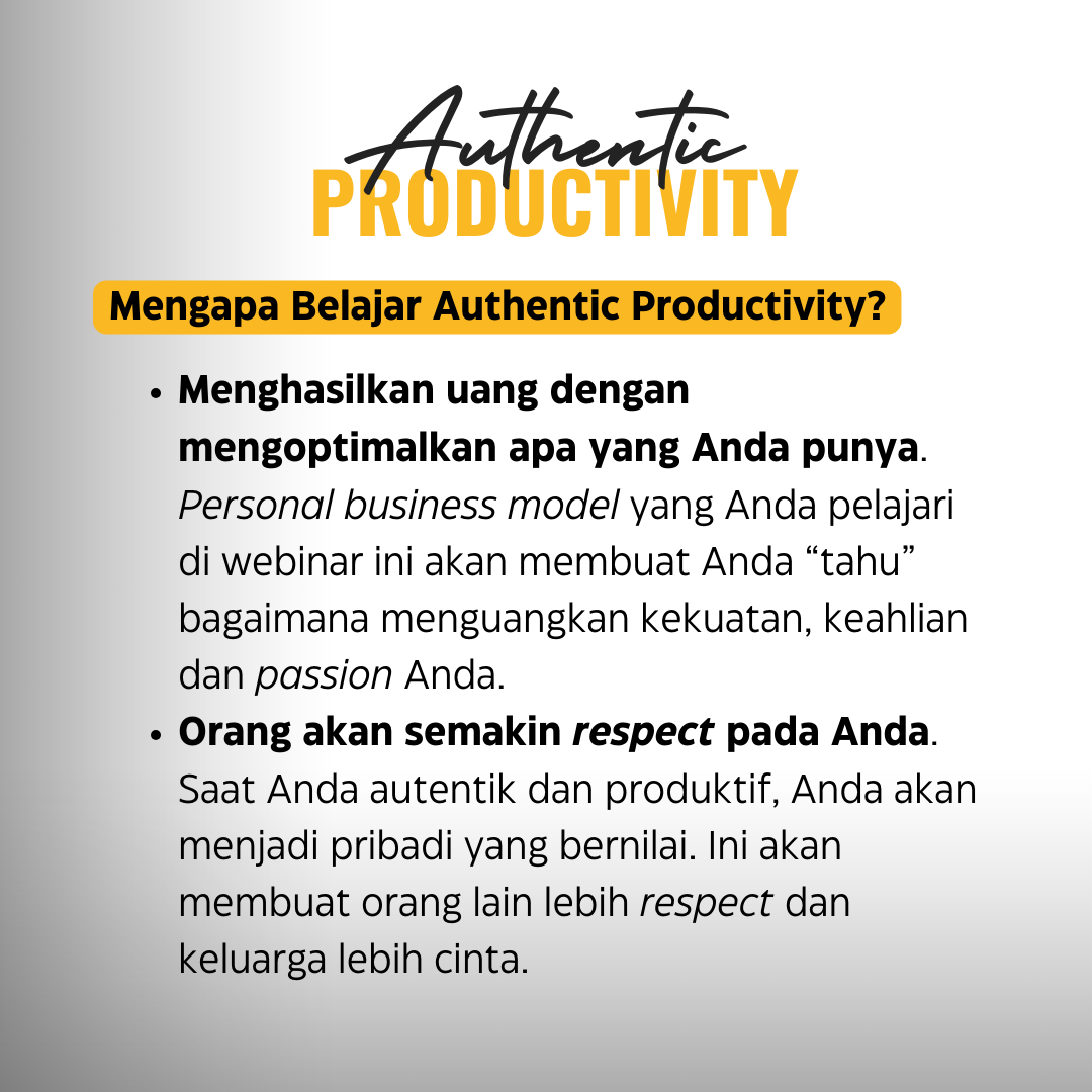 Authentic Productivity