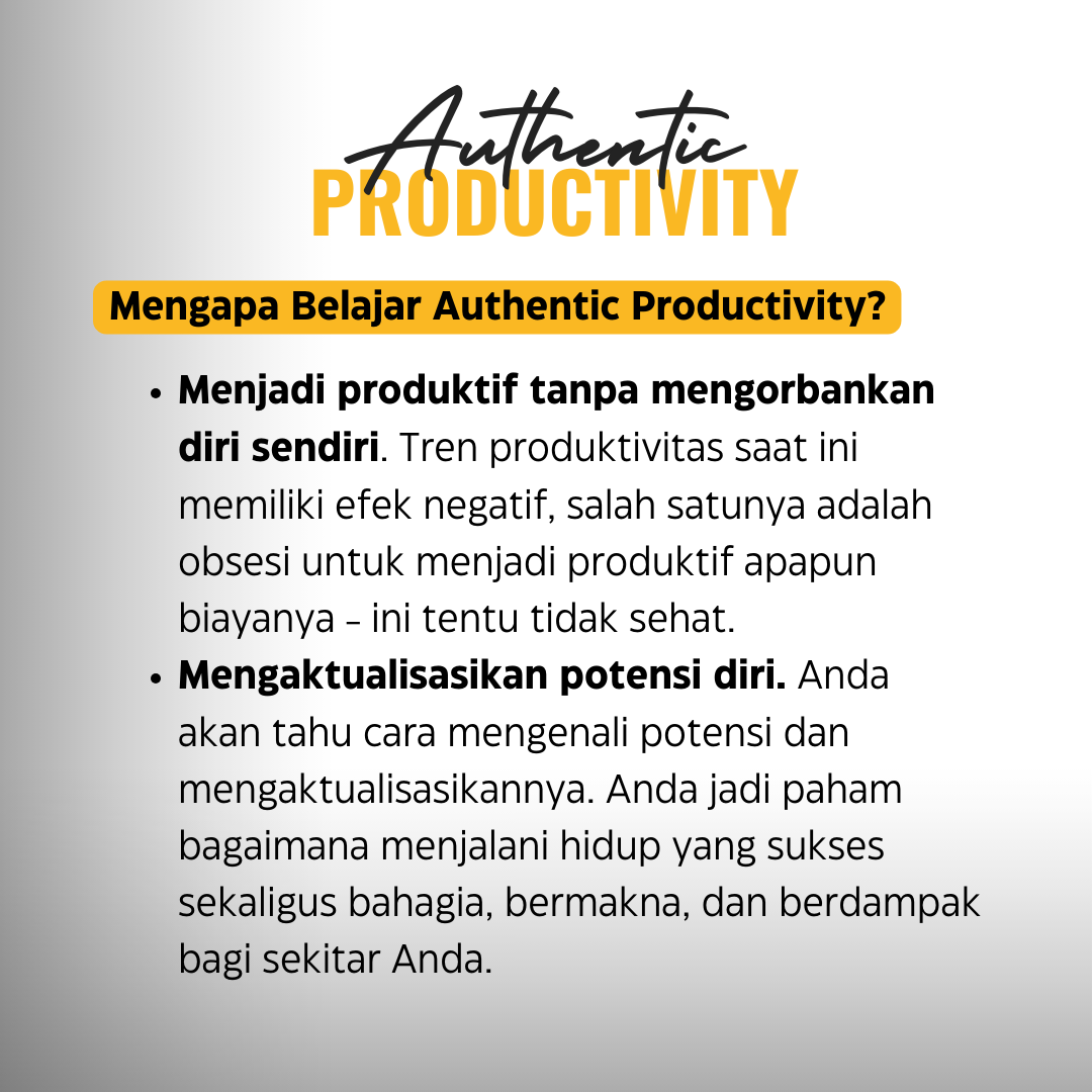 Authentic Productivity