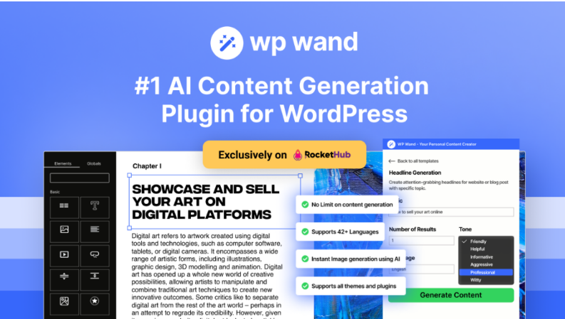 Jasa Install WPWand Lifetime | Generate Unlimited SEO-Friendly Content with 50x Less Cost.