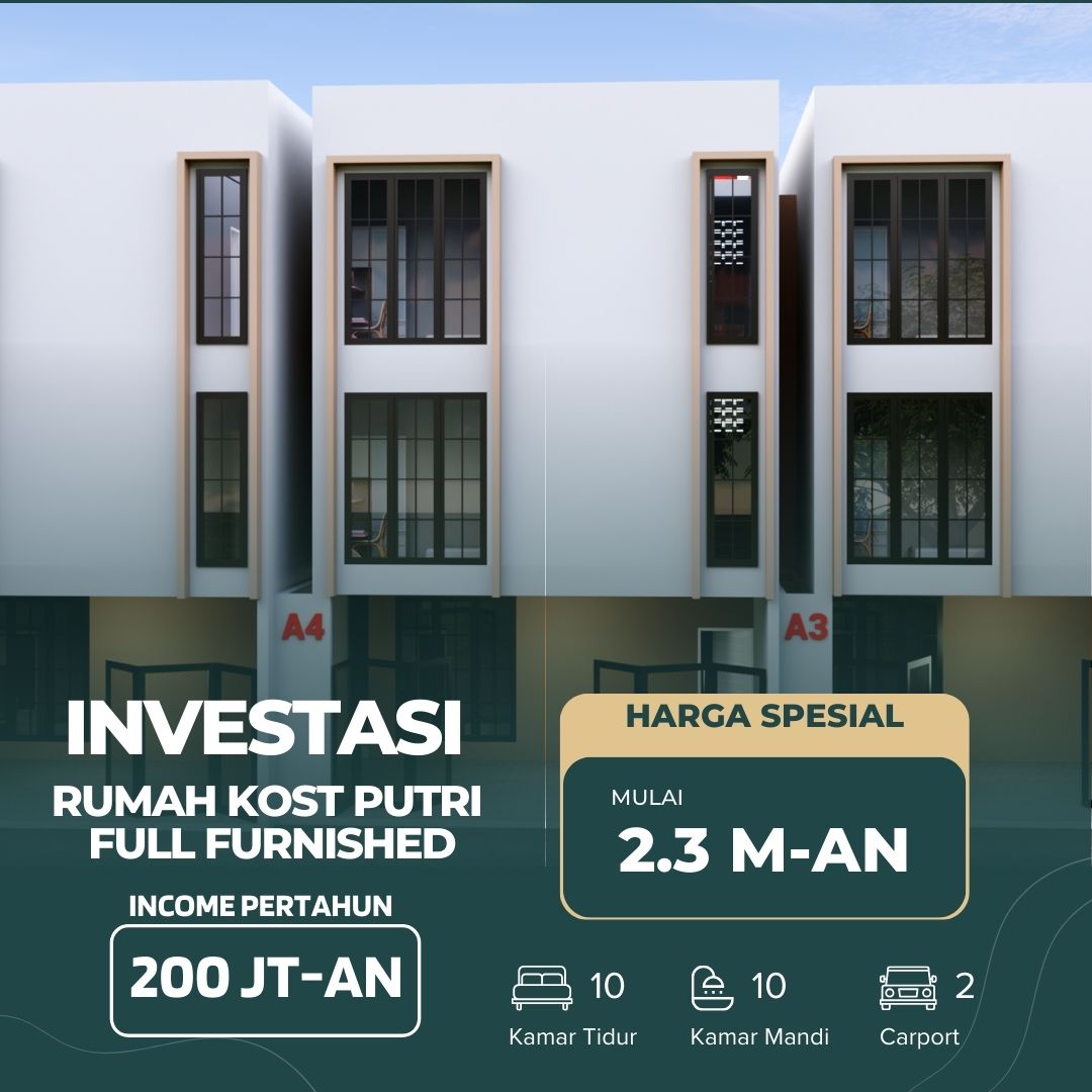 Investasi Kost 6 sd 10 Kamar Dekat Kampus UI Depok