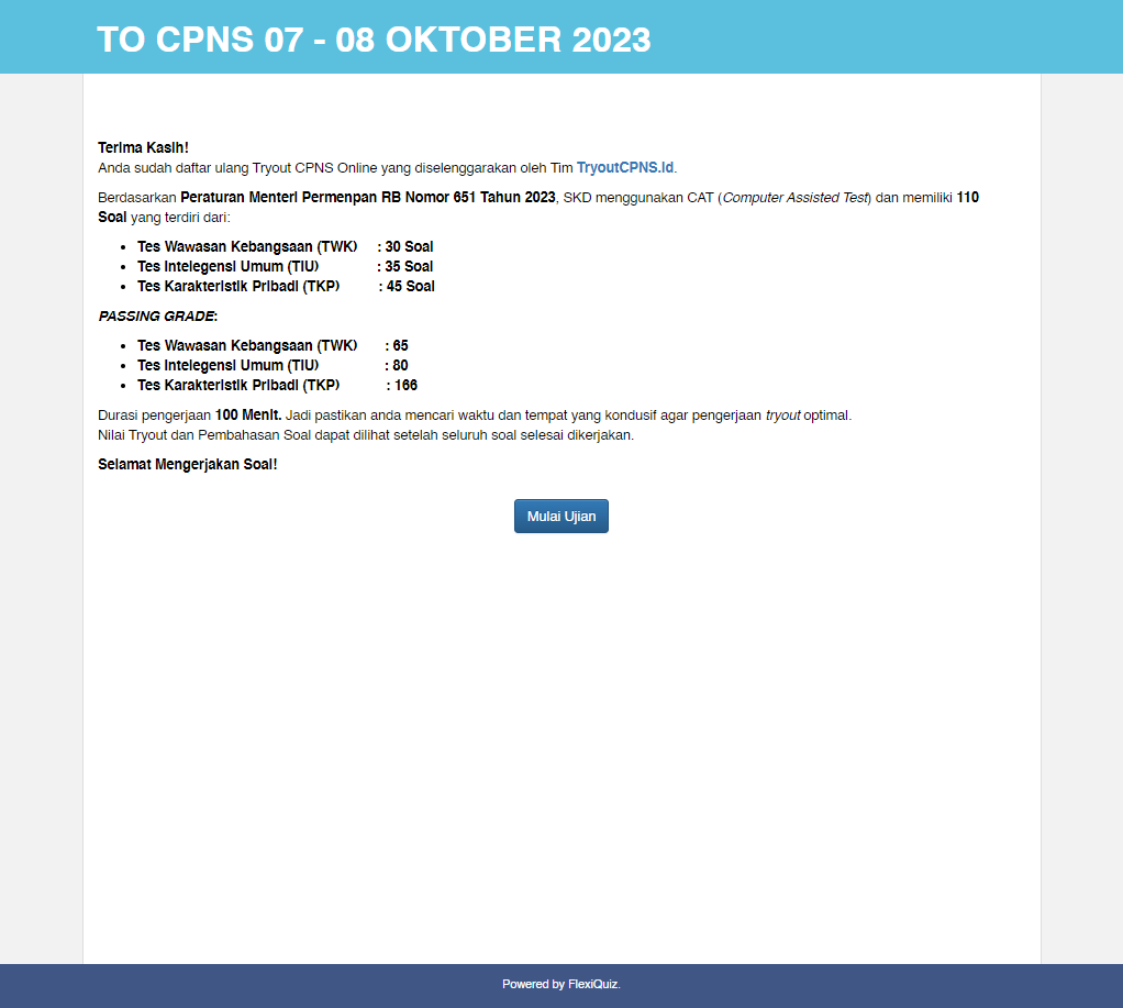Paket Tryout CPNS A