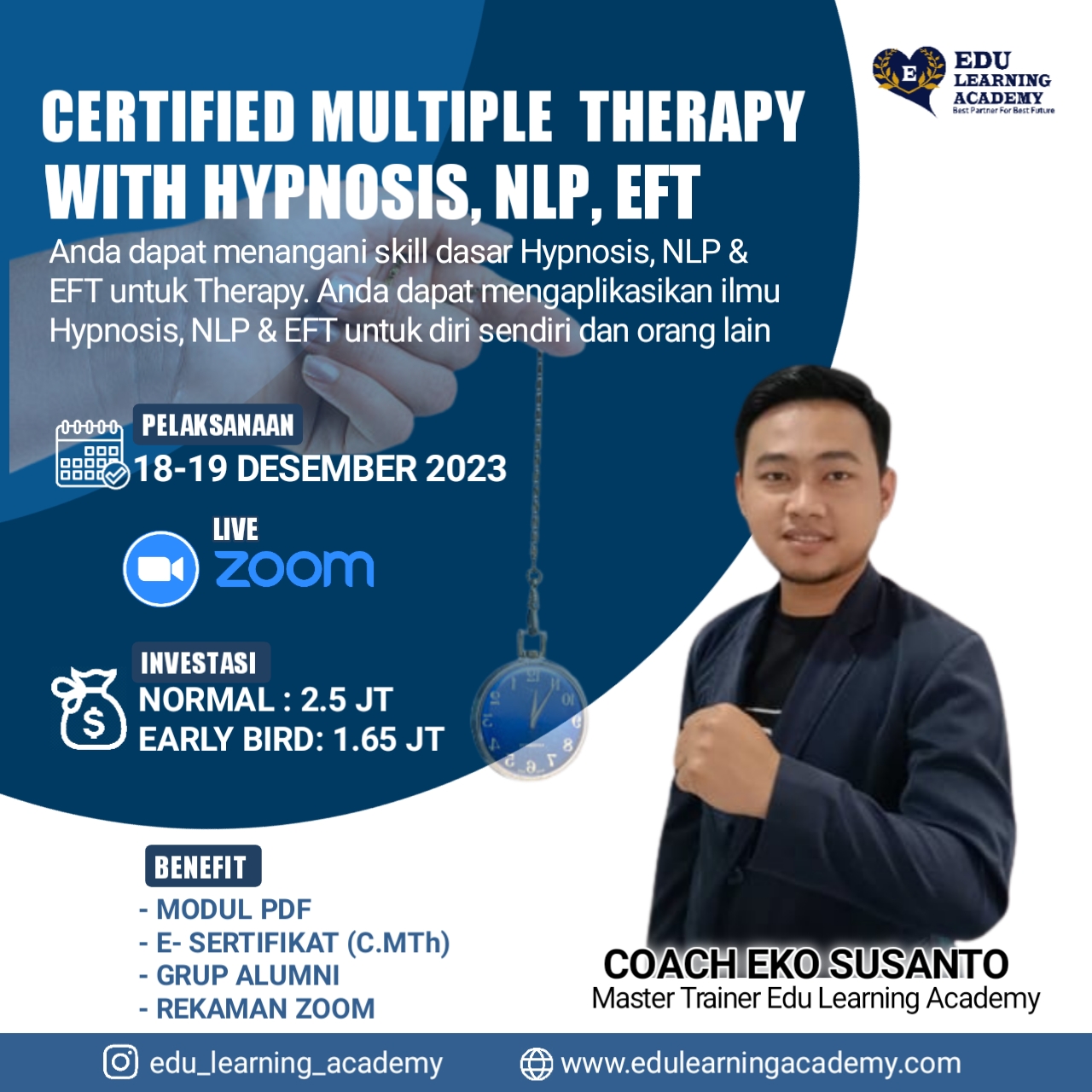 Certified Multiple Therapy With Hypnosis NLP EFT