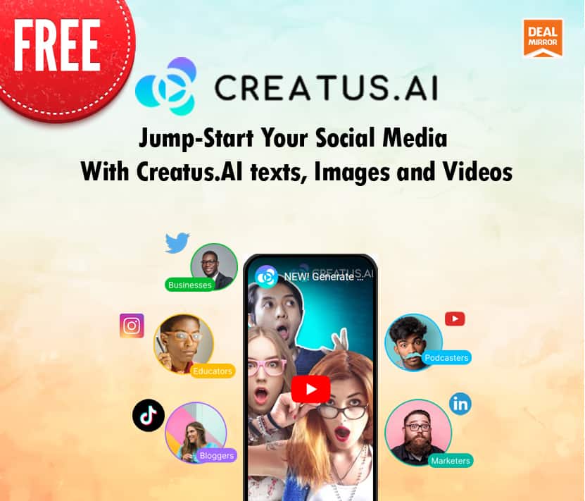 Creatus AI Free Deal : Generate endless social media content for FREE