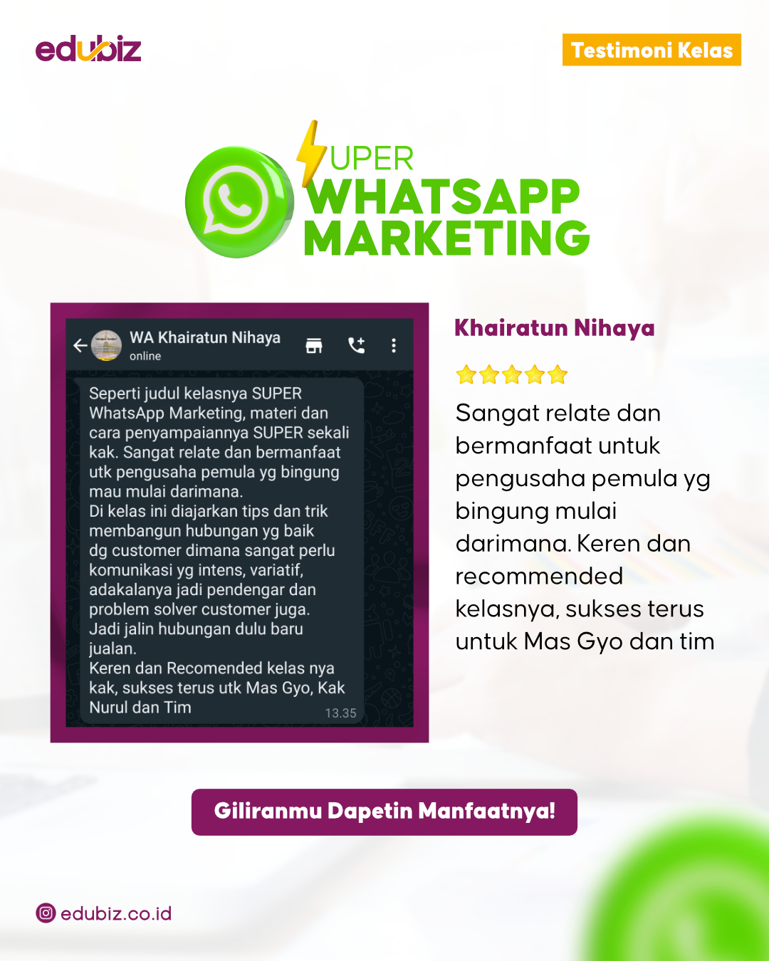 SUPER WHATSAPP MARKETING - Cara Cerdas Melejitkan Penjualan Di WhatsApp Dengan AI