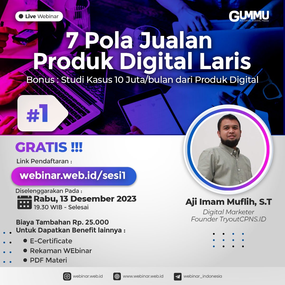 7 Pola Jualan Produk Digital Laris (REKAMAN)