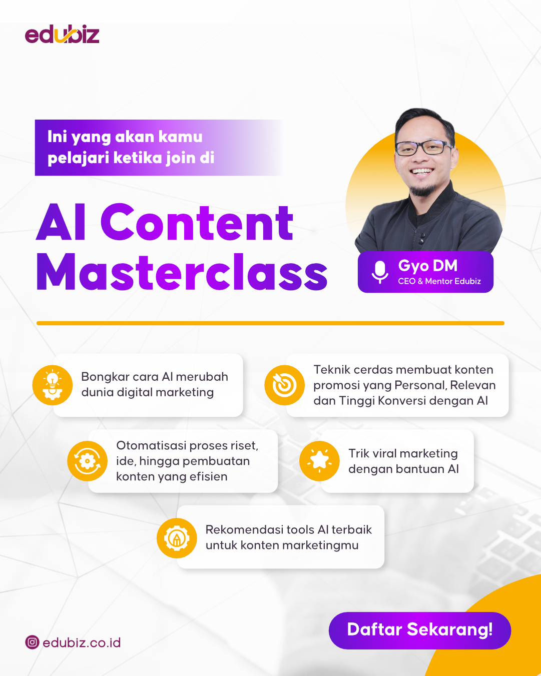 AI CONTENT MASTERCLASS - Cara Cepat dan Mudah Membuat Konten yang Viral dan Menjual