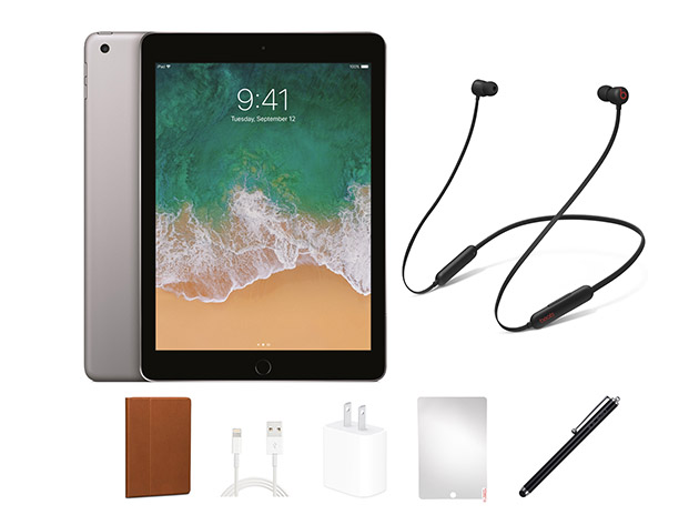 Apple iPad 6 128GB - Space Gray (Refurbished: Wi-Fi Only) + Beats Flex Headphones Bundle for $224