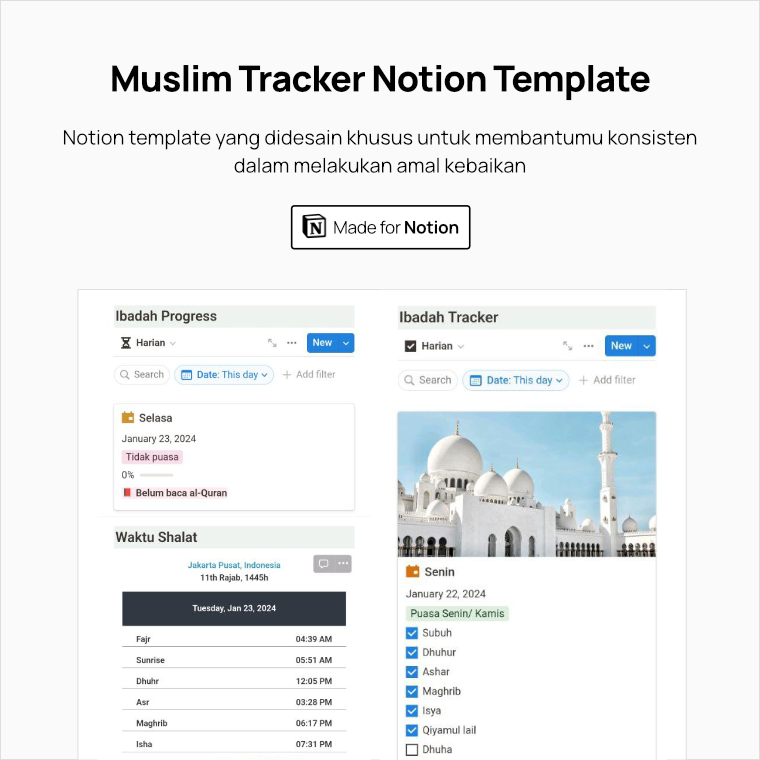 Muslim Tracker Notion Template