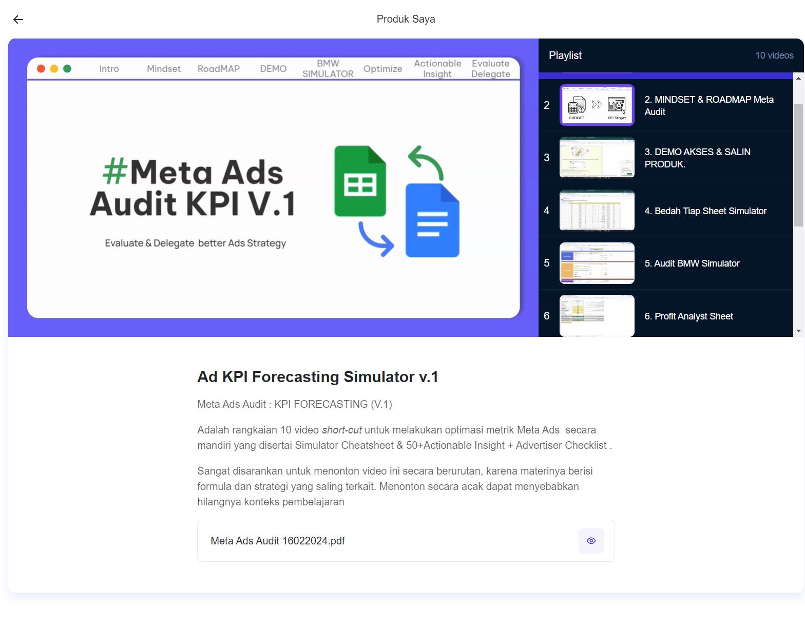 Ad KPI Forecasting Simulator v.1