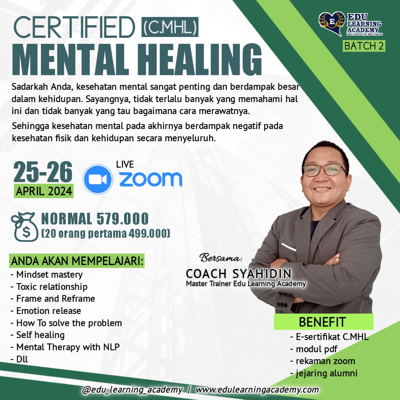 Certified Mental Healing ( C.MHL ) batch 2