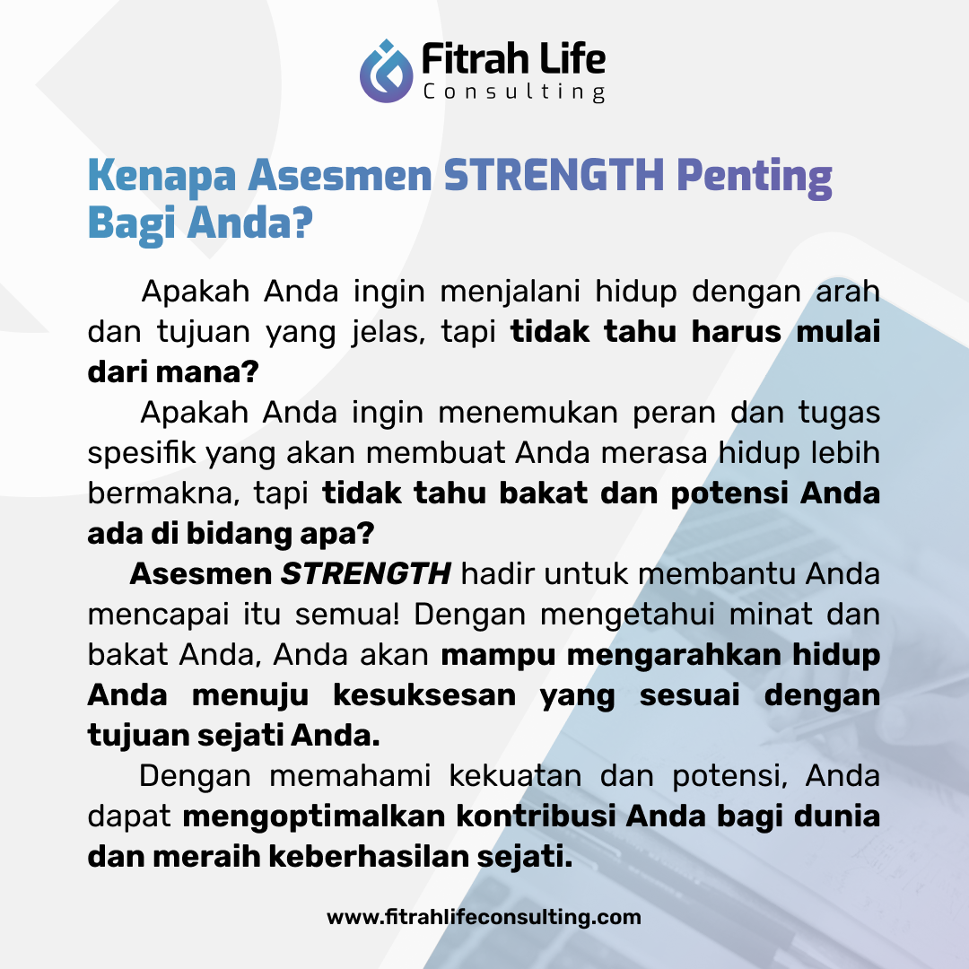 Asesmen STRENGTH - Temukan Bakat & Potensi Kekuatanmu Dengan Asesmen STRENGTH