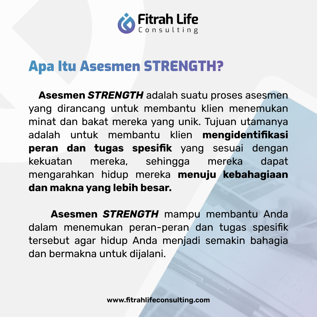 Asesmen STRENGTH - Temukan Bakat & Potensi Kekuatanmu Dengan Asesmen STRENGTH