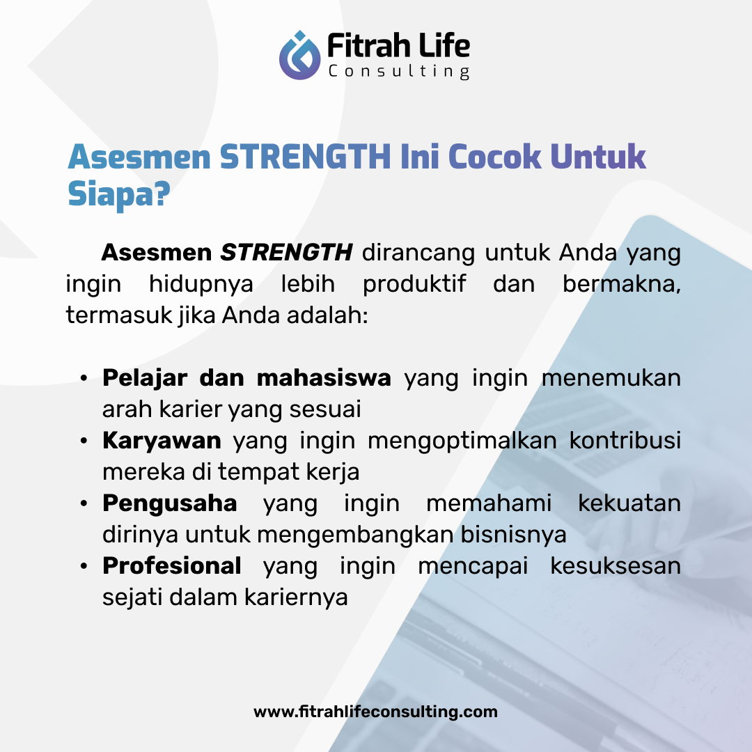 Asesmen STRENGTH - Temukan Bakat & Potensi Kekuatanmu Dengan Asesmen STRENGTH