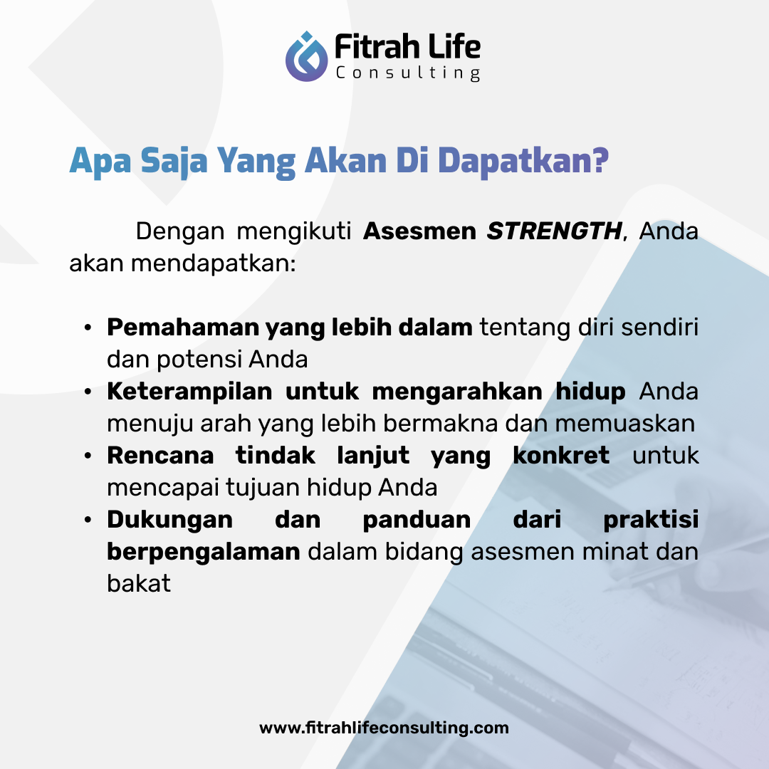 Asesmen STRENGTH - Temukan Bakat & Potensi Kekuatanmu Dengan Asesmen STRENGTH