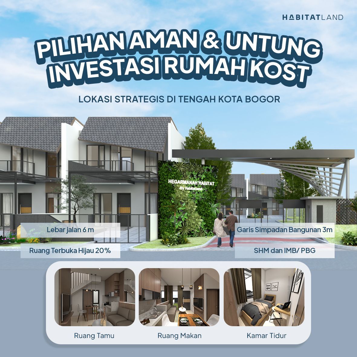 Rumah Kos di Kota Bogor dengan Market Para Karyawati dan Mahasiswi