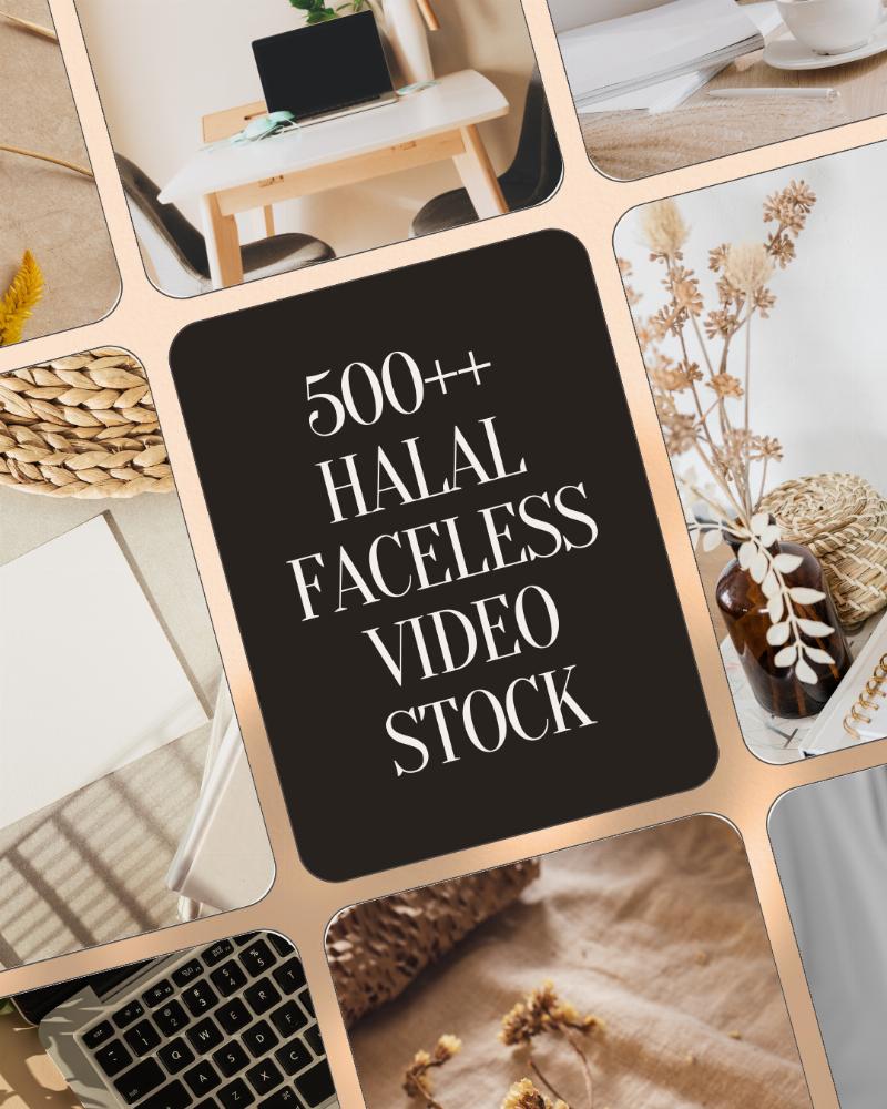 500 Halal Faceless Video Stock